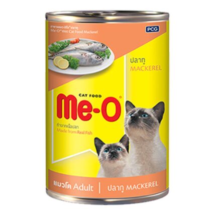 Me-O Can Adult Mackerel - อาหารแมวเปียกกระป๋องรสปลาทู 400g (7264)