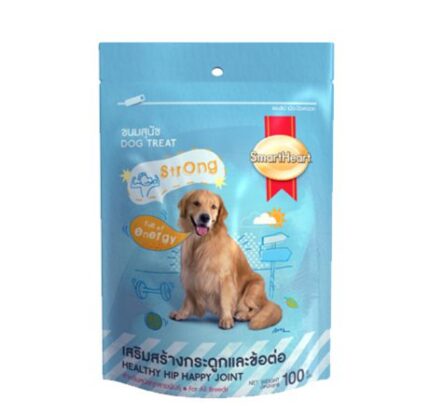 Smartheart Dog Treats Strong Healthy Hip Happy Joint - ขนมสุนัขสูตรเสริมสร้างกระดูกและข้อต่อ 100g (8842)