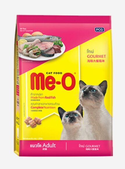 SOOS Me-O Adult Gourmet - อาหารแมวโตรสโกเม่ 1kg (แบ่งขาย)(10176)
