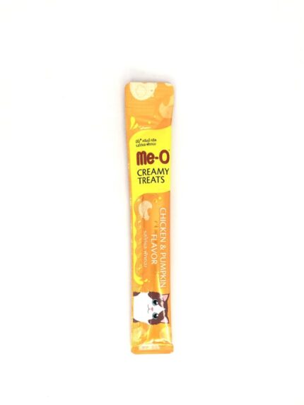 Me-O Creamy Treats - ขนมแมวเลียรสไก่และฟักทอง 15g (10597)