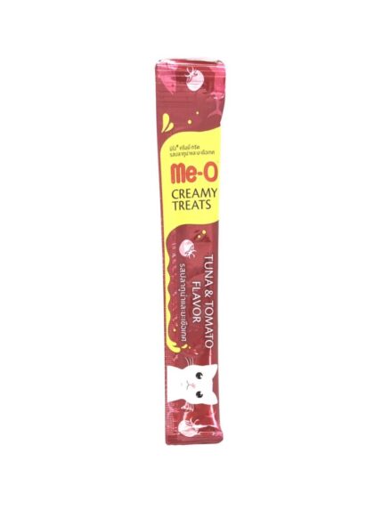 Me-O Creamy Treats Tuna & Tomato - ขนมแมวเลียรสปลาทูน่าและมะเขือเทศ 15g (13473)