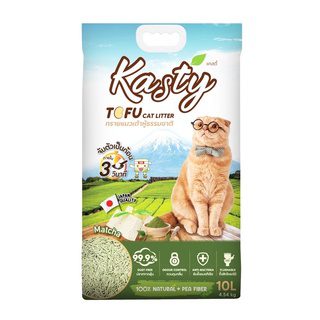 Kasty Matcha Tofu Cat Litter - ทรายแมวเต้าหู้ธรรมชาติกลิ่นมัทฉะ 10L (16059)