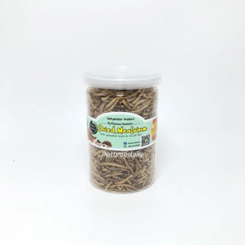 Dehydrated Dried Mealworms - หนอนนกอบแห้ง กระปุกใหญ่ 80g (18659)
