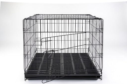 KIAO Pet Cage C3P - กรงเหล็กพับได้พร้อมพื้นสแลท (91x47x63cm) (487851)