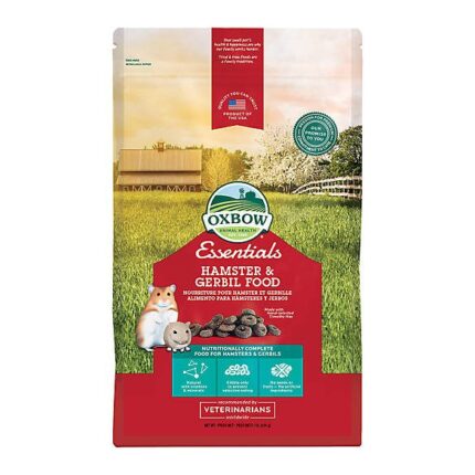 Oxbow Essentials Hamster & Gerbil Food - อาหารหนูแฮมสเตอร์และหนูเจอร์บิล 1lb (71309)