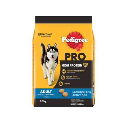 Pedigree Pro High Protein Adult Medium & Large Breed - อาหารสุนัขโตพันธุ์กลางและใหญ่ 1.5 kg (295273)