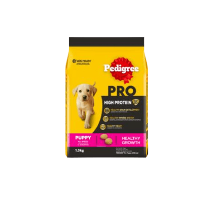 Pedigree Pro High Protein Puppy All Breed - อาหารลูกสุนัขทุกสายพันธุ์ 1.3kg (295256)