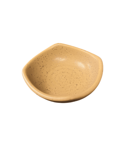 Ceramic - ถ้วยเซรามิคลายไข่นกกระทา 2.8นิ้ว แบบสี่เหลี่ยม (338600)