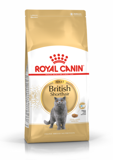 Royal Canin Adult British Shorthair - อาหารสำหรับแมวโตพันธุ์บริติช ชอร์ทแฮร์อายุ 1 ปีขึ้นไป 400g (398111)
