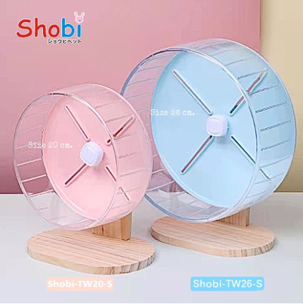 SOOS Shobi TW26-WS01 Running Wheel with Wooden Base - วงล้อวิ่งพร้อมฐานไม้ขนาด 26cm (410875)