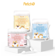 Petcho Cotton Swaps - สำลีก้าน ผ้าฝ้าย 100% สำหรับสัตว์เลี้ยง 110 ชิ้น (419484)