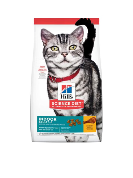 TBD Hill's Science Diet Adult Indoor cat food - อาหารแมวเลี้ยงในบ้าน สูตรพิเศษเพื่อให้พลังงานสำหรับแมว อายุ 1-6 ปี 1.58kg (422937)
