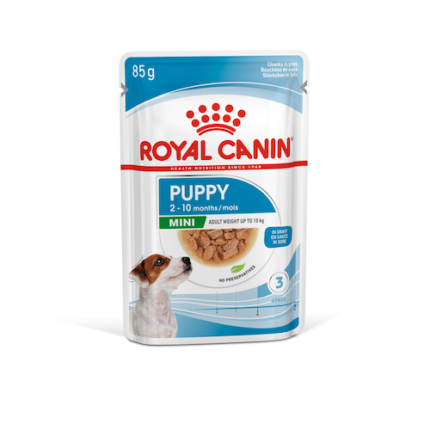 Royal Canin Mini Puppy Pocuh - อาหารลูกสุนัขเปียก 2-10เดือน 85g (413948)