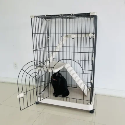 TBD Pet Cage P1053 - กรงสัตว์เลี้ยง3ชั้นพร้อมบันได (74.3x49.3x108.9cm)(436179)