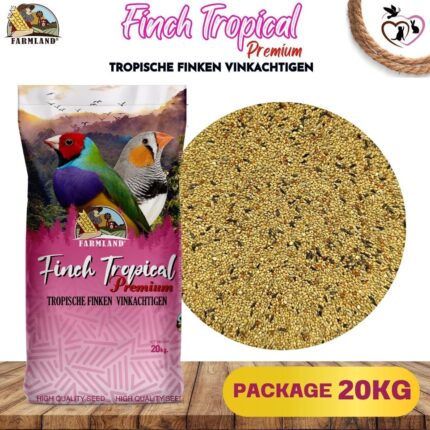 SOOS Farmland Finch Tropical Premium – อาหารนกฟินช์ขนาดเล็ก-กลางทุกสายพันธุ์ฟาร์มแลนด์ 20kg (กระสอบ)(500438)