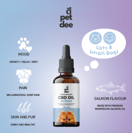 TBD Petdee CBD Oil Small Pet - น้ำมันปลาแซลม่อนสำหรับสัตว์เลี้ยงขนาดเล็ก 30ml (466042)