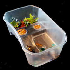 Turtle Tank Aquarium Reptile Habitat L - กล่องเลี้ยงสำหรับเต่าน้ำ ขนาดกลาง (40x23x13cm) (465911)