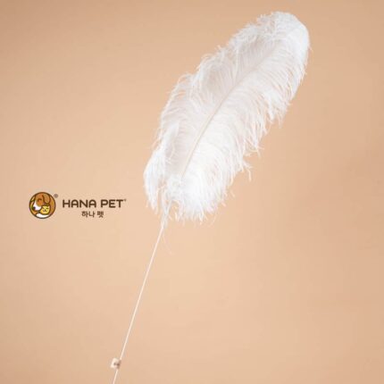 Hana Pet Cat Toy StickKing Ostrich Feather - ไม้ตกแมว ขนนกกระจอกเทศแท้ (463705)