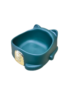Pet Empire Pet Bowl Cat Shape - ชามอาหารสำหรับสัตว์เลี้ยง รูปทรงแมว คละสี (19x22x8.5cm) (544013)