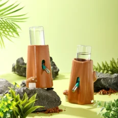 Bucatstate Mushroom Water Base For Hamster - ที่ตั้งขวดน้ำเซรามิกสำหรับหนูแฮมสเตอร์ ธีมเห็ดป่า (13.8x9x10cm) (574464)
