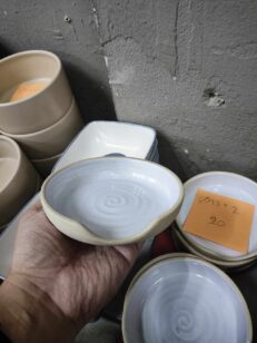 Ceramic - จานเซรามิคแบนเปิดขอบ 5นิ้ว (602209)